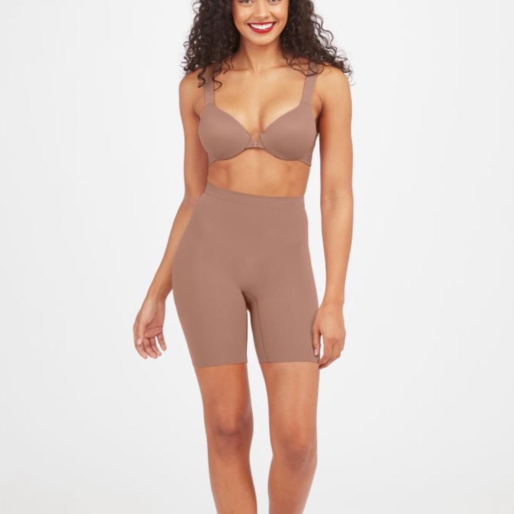 NWT Spanx Power Short - Cafe Au Lait - S